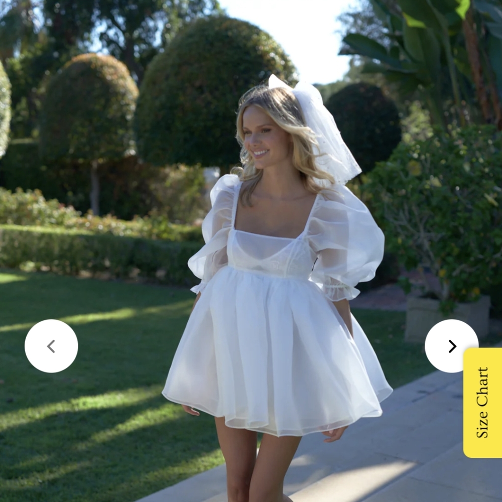 Selkie The Ivory Puff Sleeve dress